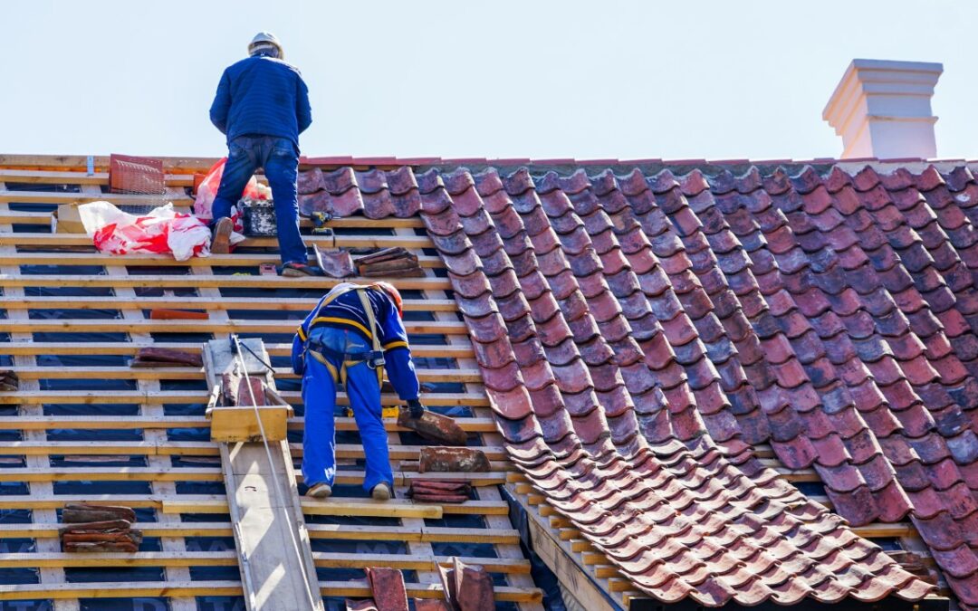 roof repair of a historic house and replacement of clay tiles
